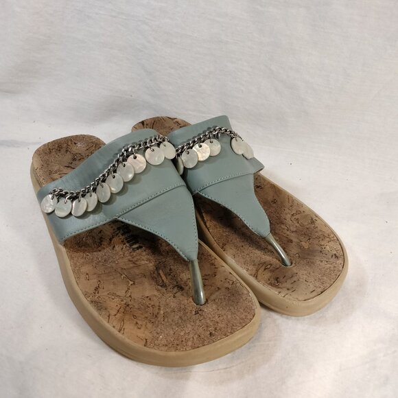 Birkenstock Leather Thong Sandals with silver charms - Picture 7 of 7